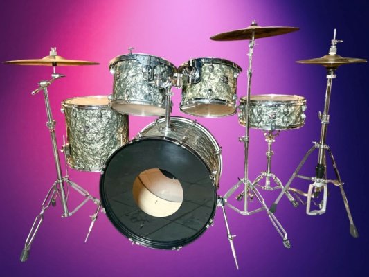 Premier Cabria APK 5 pce drum kit  - mahogany 🐚 classy Black Diamond Pearl 🖤💎🖤💍