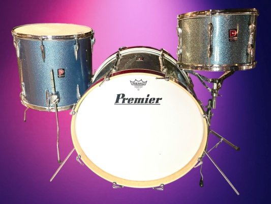 Premier vintage 3pce shell set - aqua blue sparkle slays 🗡️ it all 🦕