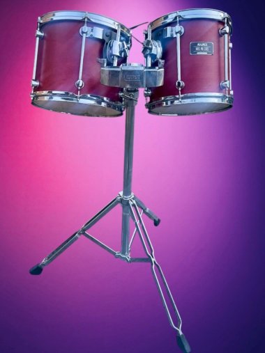 Mapex vintage Mars Pro 10” & 12” professional toms - Maple/basswood - on stand