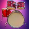 Pearl Maxwin 4pce mahogany shell pack in hairline red- excellent condition