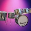 Slingerland 70’s maple 3 ply Chrome 8pce kit; 24” bass drum + 20” floor tom!