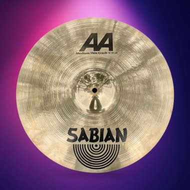 Sabian AA Medium Thin 16” Crash - near new condition ❤️ video available 🎥
