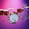Mapex Mars Pro Maple/mahogany 5pce drum kit - complete w cymbals and pro Mapex hardware