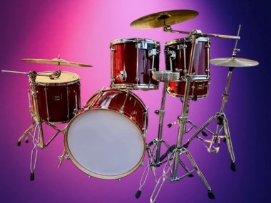 Mapex Mars Pro Maple/mahogany 5pce drum kit - complete w cymbals and pro Mapex hardware