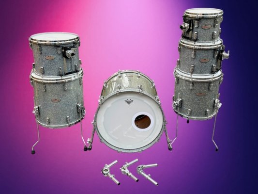 Pearl Reference 6 pce drums - 22”, 10”, 12” 14”, 14” floor, 16” floor - Granite Sparkle