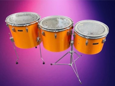 Tama Metallic Gold toms - stand up percussion - 3 pce set