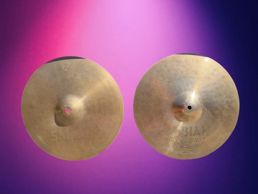 Sabian AAX 14” metal hi hats - faded logos but in excellent condition