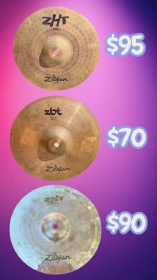 Zildjian 10” Splash cymbals - 3 to choose from - all in excellent condition